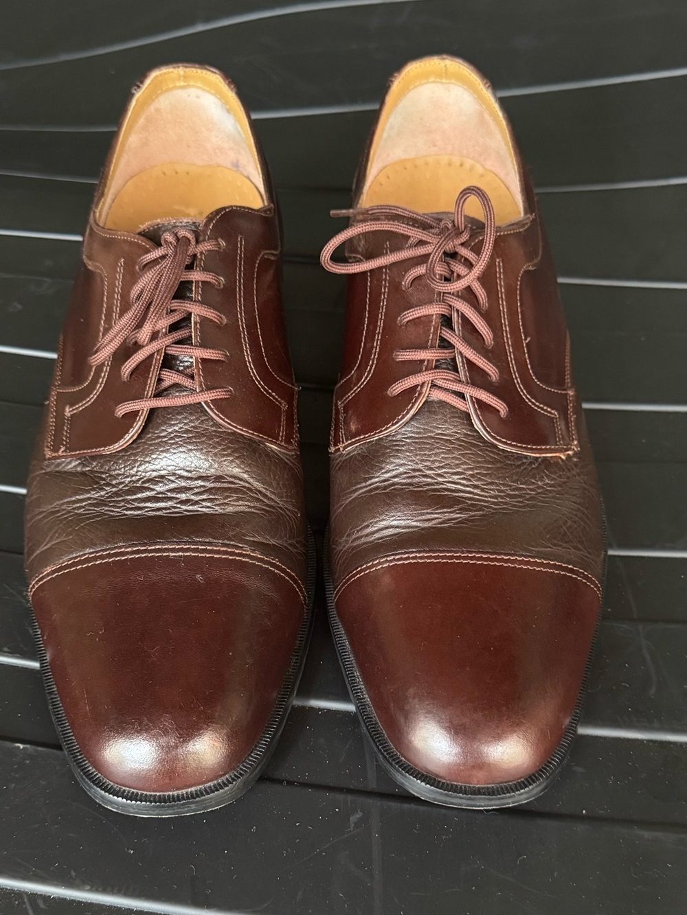 Giorgio Brutini Dark Brown Cap-Toe Derby Shoes